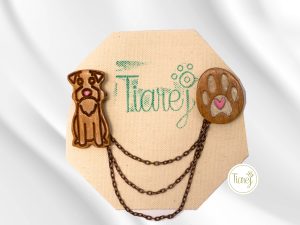 Broches para camisa Schnauzer - Huella