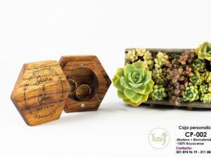 Caja personalizada Argollas hexagonales