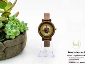 Reloj Fauna colombiana Titi cabeza de algodón