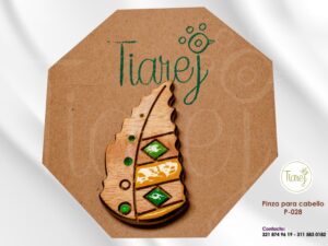 Pinza para cabello Hoja bolitas