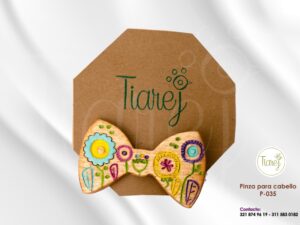 Pinza para cabello Mini corbatín flores