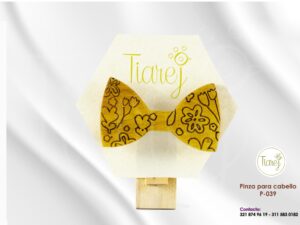 Pinza para cabello Mini corbatín flores 2