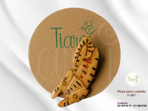 Pinza para cabello Gato amarillo