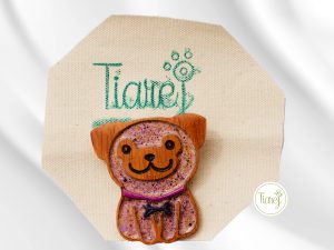 Prendedor/Pinza Perro rosa