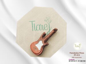 Prendedor/Pinza Guitarra blanca