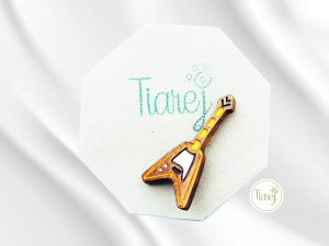 Prendedor/Pinza Guitarra amarilla